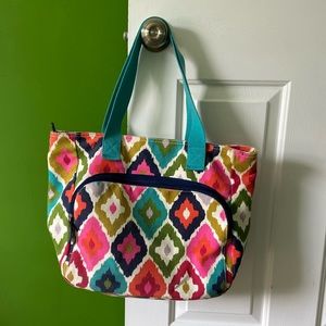 Tote bag w/ pockets & yoga mat holder